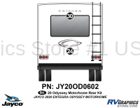 2 Piece 2020 Odyssey Motorhome Rear Graphics Kit