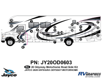 26 Piece 2020 Odyssey Motorhome Roadside Graphics Kit