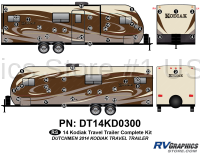 56 Piece 2014 Kodiak Travel Trailer Complete Graphics Kit - Image 1