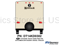 1 Piece 2014 Kodiak Travel Trailer Rear Graphics Kit - Image 2