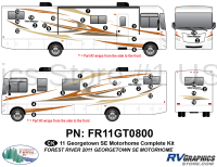 34 Piece 2011 Georgetown SE Motorhome Complete Graphics Kit