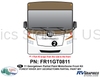 2 Piece 2011 Georgetown Partial Paint Motorhome Front Graphics Kit