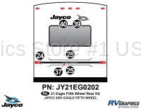 6 Piece 2021 Eagle Fifth Wheel Rear Graphics Kit - Image 2