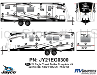 62 Piece 2021 Eagle Travel Trailer Complete Graphics Kit - Image 2