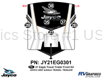 6 Piece 2021 Eagle Travel Trailer Front Graphics Kit