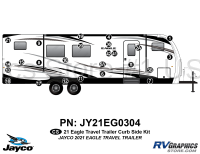 25 Piece 2021 Eagle Travel Trailer Curbside Graphics Kit