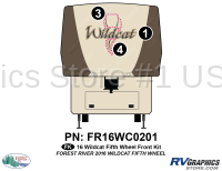3 Piece 2016 Wildcat Fifth Wheel Front Graphics Kit