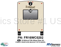 2 Piece 2016 Wildcat Fifth Wheel Rear Graphics Kit