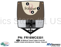 3 Piece 2016 Wildcat Travel Trailer Front Graphics Kit