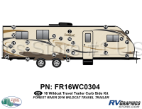 24 Piece 2016 Wildcat Travel Trailer Curbside Graphics Kit