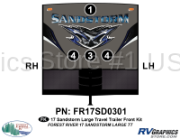 4 Piece 2017 Sandstorm Lg TT Front Graphics Kit