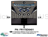 4 Piece 2017 Sandstorm Med TT Front Graphics Kit