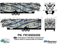 68 Piece 2018 Sandstorm FW Complete Graphics Kit
