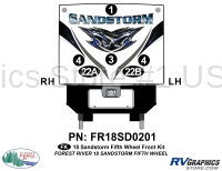 6 Piece 2018 Sandstorm FW Front Graphics Kit