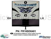 4 Piece 2018 Sandstorm Med TT Front Graphics Kit