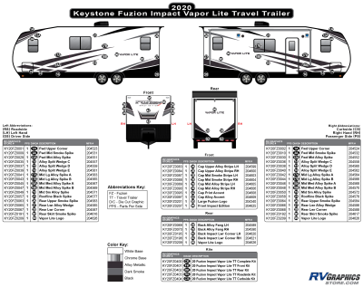Keystone RV - Fuzion - 2020 Fuzion Impact Vapor Lite Travel Trailer
