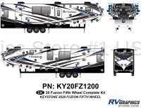 91 Piece 2020 Fuzion Fifth Wheel Complete Graphics Kit