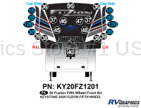 22 Piece 2020 Fuzion Fifth Wheel Front Graphics Kit