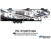 29 Piece 2020 Fuzion Fifth Wheel Curbside Graphics Kit