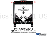 6 Piece 2020 Fuzion Impact Fifth Wheel Rear Graphics Kit
