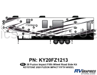 24 Piece 2020 Fuzion Impact Fifth Wheel Roadside Graphics Kit