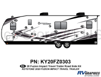 23 Piece 2020 Fuzion Impact Molded Cap Travel Trailer Roadside Graphics Kit