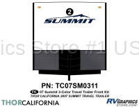 1 Piece 2007 Summit Travel Trailer Front Graphics Kit