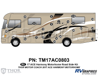 23 Piece 2017 ACE Motorhome Harmony (Gold) Roadside Graphics Kit