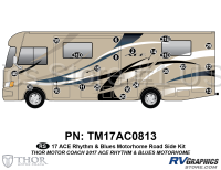 23 Piece 2017 ACE Motorhome Rhythm & Blues (Blue) Roadside Graphics Kit