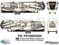 59 Piece 2018 Sierra Fifth Wheel Complete Graphics Kit