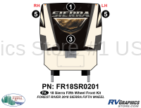 4 Piece 2018 Sierra Fifth Wheel Front Graphics Kit
