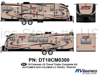 57 Piece 2018 Coleman LS Travel Trailer Complete Graphics Kit