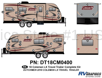 41 Piece 2018 Coleman LX Travel Trailer Complete Graphics Kit - Image 2