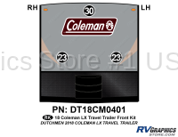3 Piece 2018 Coleman LX Travel Trailer Front Graphics Kit - Image 2