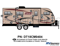 19 Piece 2018 Coleman LX Travel Trailer Curbside Graphics Kit - Image 2