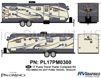 39 Piece 2017 Puma Travel Trailer Complete Graphics Kit - Image 2