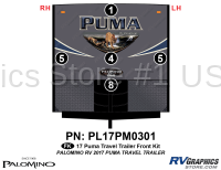 5 Piece 2017 Puma Travel Trailer Front Graphics Kit - Image 2