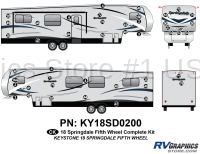 45 Piece 2018 Springdale Fifth Wheel Complete Graphics Kit