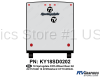 2 Piece 2018 Springdale Fifth Wheel Rear Graphics Kit