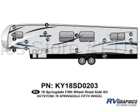 17 Piece 2018 Springdale Fifth Wheel Roadside Graphics Kit