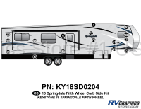 17 Piece 2018 Springdale Fifth Wheel Curbside Graphics Kit