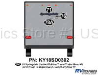 3 Piece 2018 Springdale Limited Ed Travel Rear Graphics Kit