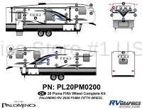 45 Piece 2020 Puma Fifth Wheel Complete Graphics Kit