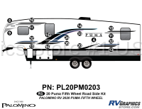 18 Piece 2020 Puma Fifth Wheel Roadside Graphics Kit