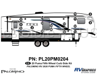 18 Piece 2020 Puma Fifth Wheel Curbside Graphics Kit