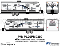 41 Piece 2020 Puma Travel Trailer Complete Graphics Kit