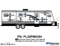 16 Piece 2020 Puma Travel Trailer Curbside Graphics Kit