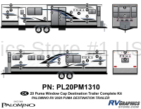 40 Piece 2020 Puma Destination Window Cap Travel Trailer Complete Graphics Kit