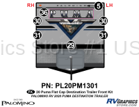 7 Piece 2020 Puma Destination Flat Cap Travel Trailer Front Graphics Kit