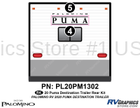 2 Piece 2020 Puma Travel Trailer Rear Graphics Kit